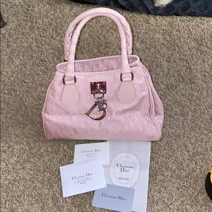 Dior tote light pink with DIOR dangle